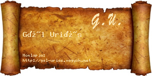 Gál Uriás névjegykártya